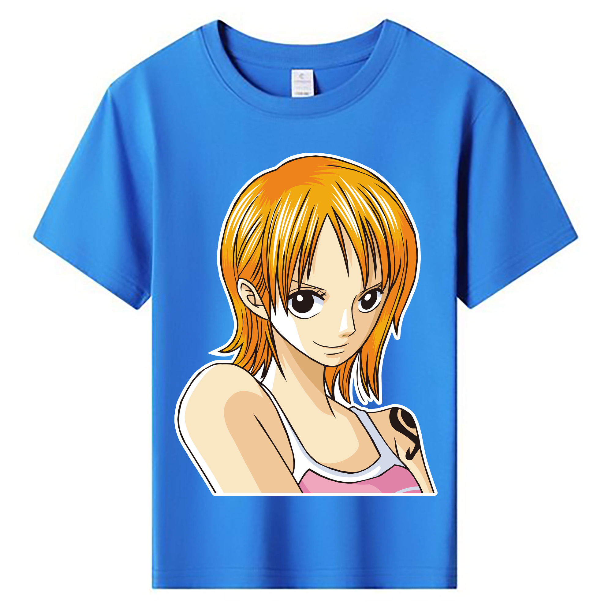 （画像用） ワンピース ナミ ONE PIECE Nami 綿100％キッズTシャツ（フロントプリント）
